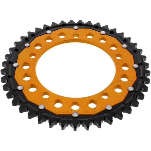 Kettenrad Dual 43Z Teilung 530 gold ZF Innendurchmesser 120 Lochkreis 140 passend für: Triumph Tiger, Sprint, Daytona