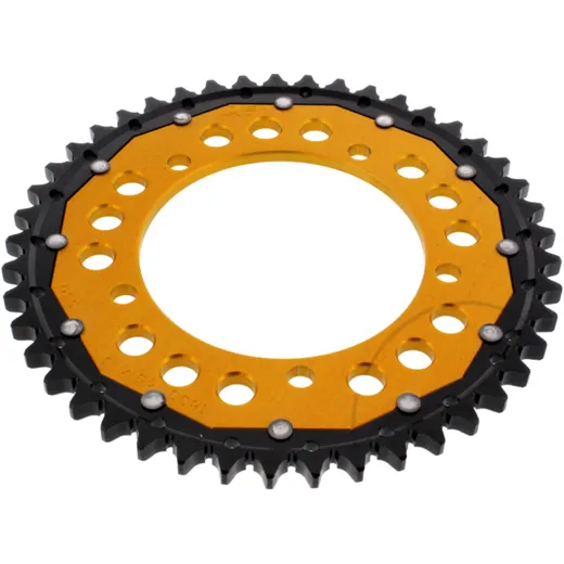 Kettenrad Dual 45Z Teilung 530 gold ZF Innendurchmesser 120 Lochkreis 140 passend für: Triumph Tiger, Sprint, Daytona