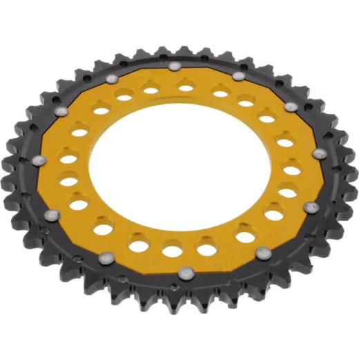 Rear sprocket dual 42 tooth pitch 530 gold ZFD30242GLD