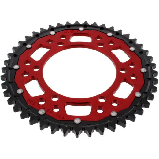 Kettenrad Dual 45Z Teilung 530 rot ZF Innendurchmesser 110 Lochkreis 130 passend für: MZ/MUZ 1000