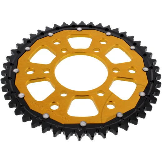 Kettenrad Dual 46Z Teilung 530 gold ZF Innendurchmesser 080 Lochkreis 104 passend für: Kawasaki ZRX, ZX - 9R, ZX - 12R
