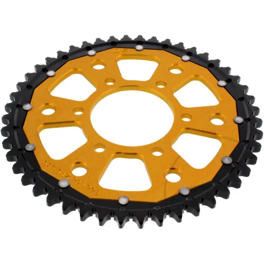Kettenrad Dual 48Z Teilung 530 gold ZF Innendurchmesser 080 Lochkreis 104 passend für: Kawasaki ZRX, ZX - 9R, ZX - 12R