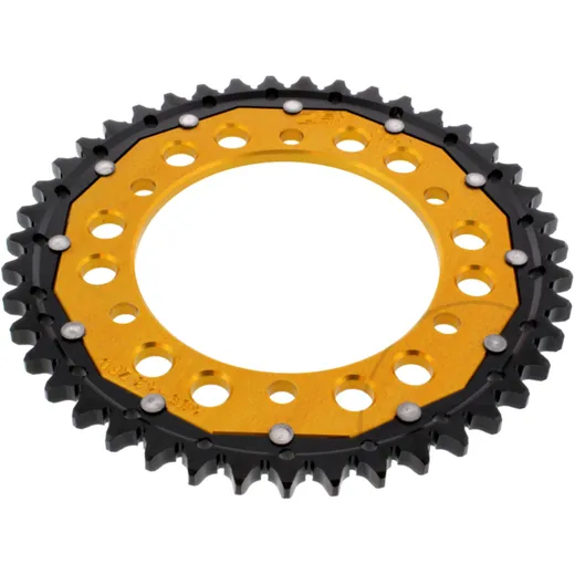 Rear sprocket dual 43 tooth pitch 530 gold ZFD49943GLD