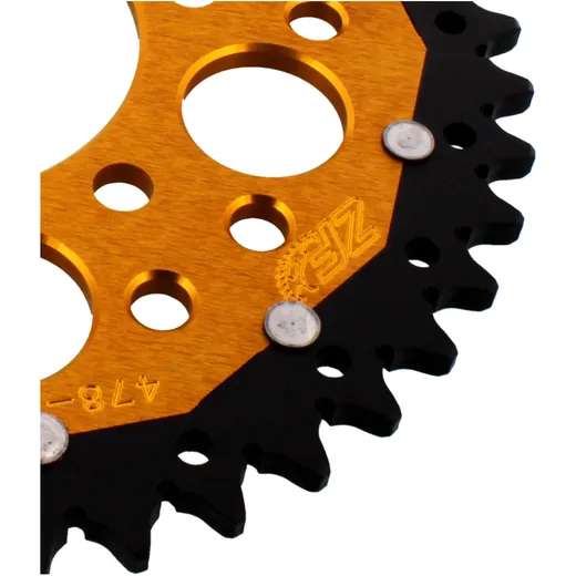 Rear sprocket dual 44 tooth pitch 520 gold ZF inner diameter 08