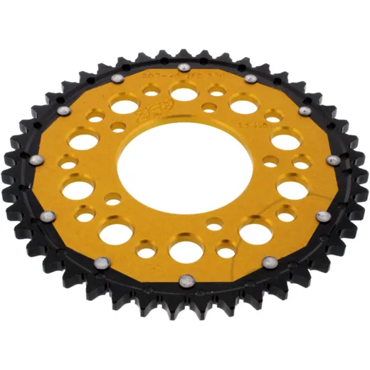 ZF Dual Rear Sprocket 45 Tooth 525 Gold for Motorcycles