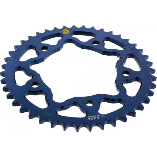 Rear sprocket aluminium 43 tooth pitch 525 blue