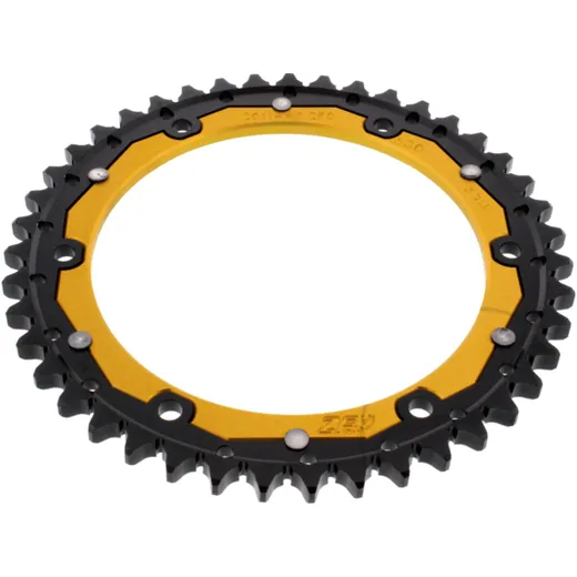 Rear sprocket dual 43 tooth pitch 530 gold ZF inner diameter 155 bolt spacing 176 for: Triumph Speed Triple, Sprint, Daytona