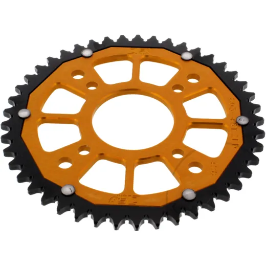Kettenrad Dual 45Z Teilung 428 gold ZF Innendurchmesser 058 Lochkreis 090