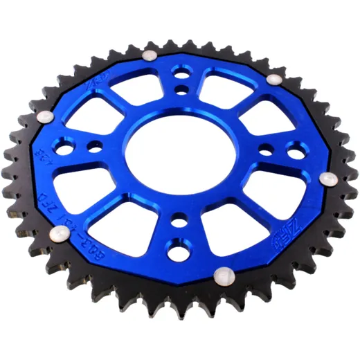Rear sprocket dual 45 tooth pitch 428 blue ZF inner diameter 058 bolt spacing 090 for: Suzuki GSX - R, GSX - S