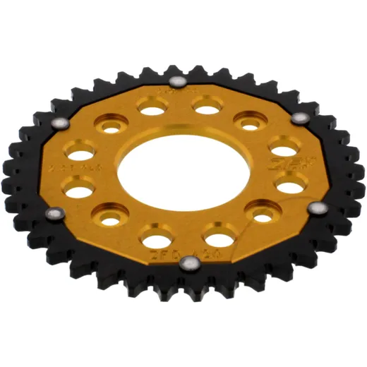 Kettenrad Dual 38Z Teilung 420 gold ZF Innendurchmesser 058 Lochkreis 090 passend für: Honda ANF, MSX, AFS