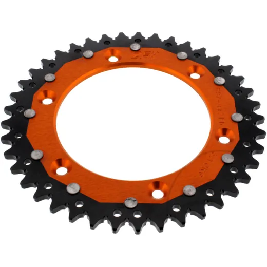 Rear sprocket dual 41 tooth pitch 520 orange ZF alternative: 7582530 for: Husqvarna FE, FC, TE