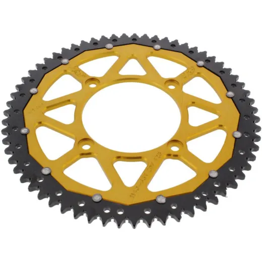 Rear sprocket dual 63z pitch 428 gold