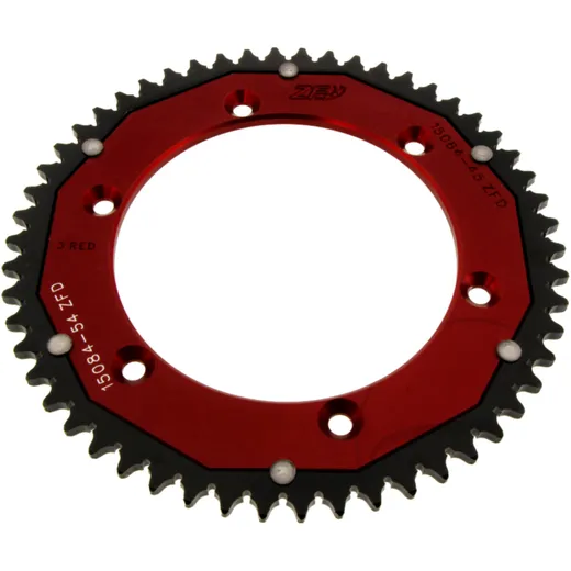 Kettenrad Dual 54Z Teilung 428 rot ZF Innendurchmesser 136 Lochkreis 156 passend für: Husqvarna TE, SMR, SMS4