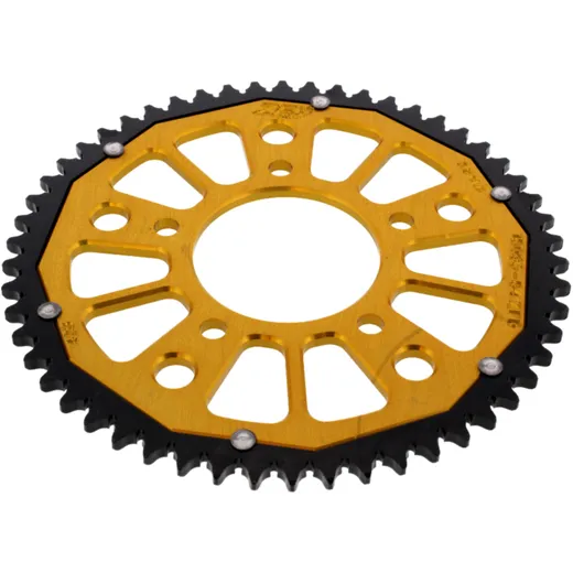 Kettenrad Dual 54Z Teilung 428 gold ZF Innendurchmesser 074 Lochkreis 100 passend für: SWM SM, SMT