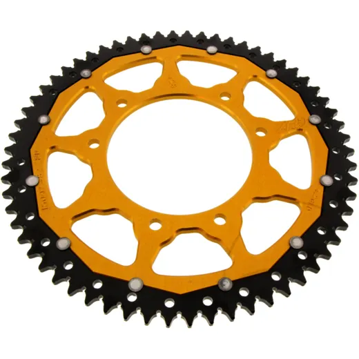 Kettenrad Dual 62Z Teilung 428 gold ZF Innendurchmesser 105 Lochkreis 125 passend für: F. B Mondial SMX, HPS, Flat Track