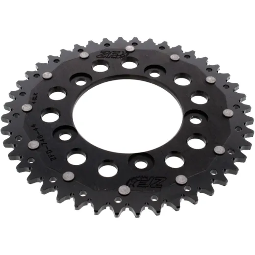 Rear sprocket dual 44 tooth pitch 520 black ZF inner diameter 100 bolt spacing 124 for: Ducati Scrambler, Monster, Panigale