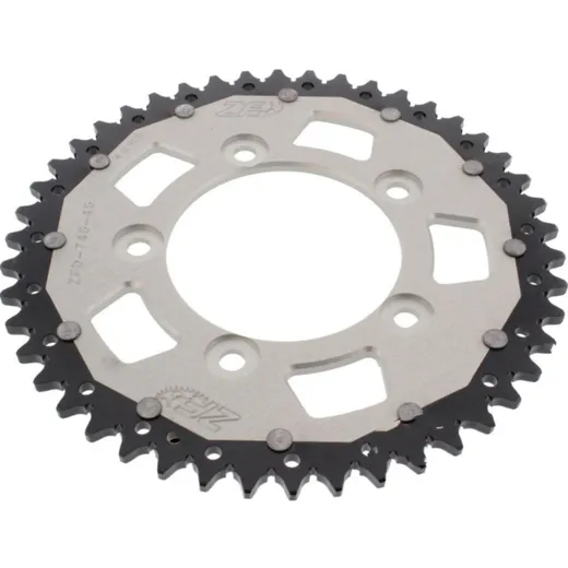 Rear sprocket dual 46 tooth pitch 520 silver ZFD74646SLV
