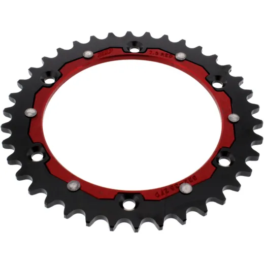 Kettenrad Dual 38Z Teilung 520 rot ZF Innendurchmesser 136 Lochkreis 156 passend für: Husqvarna TE, WR, SM, CR