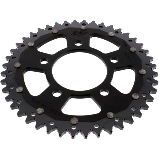 Rear sprocket dual 44 tooth pitch 525 black ZF inner diameter 080 bolt spacing 110 for: Honda CRF