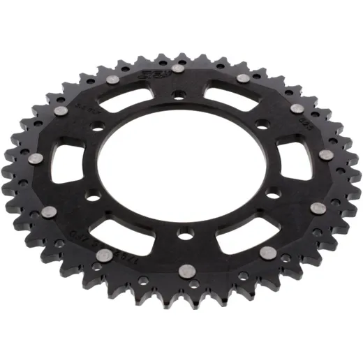 Rear sprocket dual 45 tooth pitch 525 black ZF inner diameter 120 bolt spacing 140 for: Triumph Bonneville, Thruxton, Scrambler