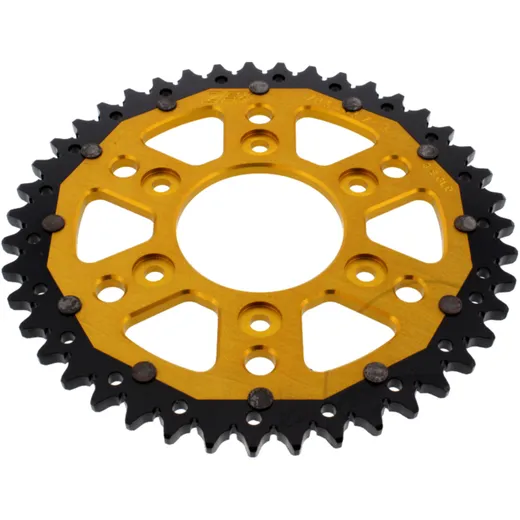 Rear sprocket dual 43 tooth pitch 525 gold ZFD76543GLD