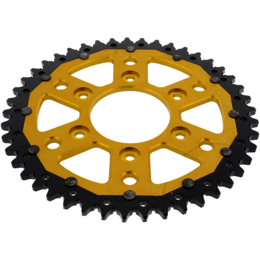 Rear sprocket dual 45 tooth pitch 525 gold ZF inner diameter 073 bolt spacing 103 for: Ducati Multistrada, Desert X, Desert X Rally