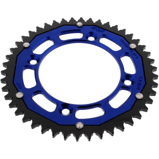 Kettenrad Dual 46Z Teilung 420 blau ZF Innendurchmesser 100 Lochkreis 120 passend für: Yamaha YZ