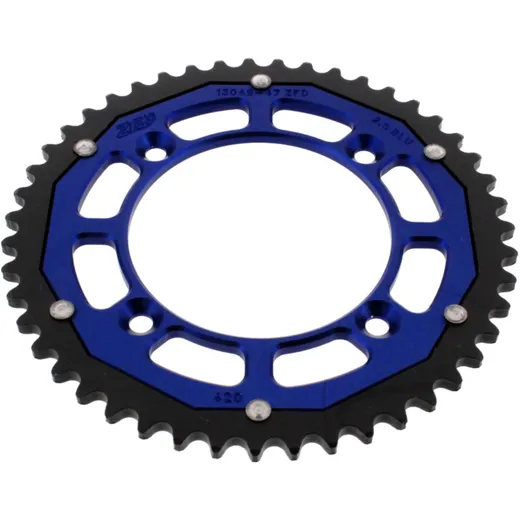 Kettenrad Dual 47Z Teilung 420 blau ZF Innendurchmesser 100 Lochkreis 120 passend für: Yamaha YZ