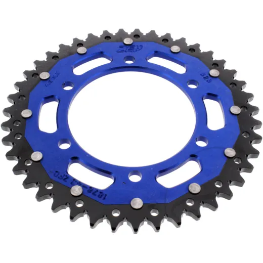 Dual 43-Tooth Sprocket 525 Blue ZF for Motorcycles