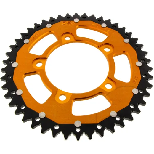 Kettenrad Dual 46Z Teilung 525 gold ZF Innendurchmesser 100 Lochkreis 120 passend für: Aprilia Shiver, Dorsoduro, Mana