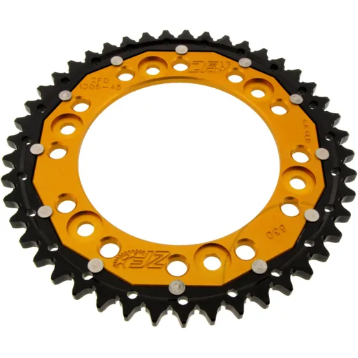 Kettenrad Dual 45Z Teilung 530 gold ZF Innendurchmesser 134 Lochkreis 160 passend für: Honda CBR, VTR