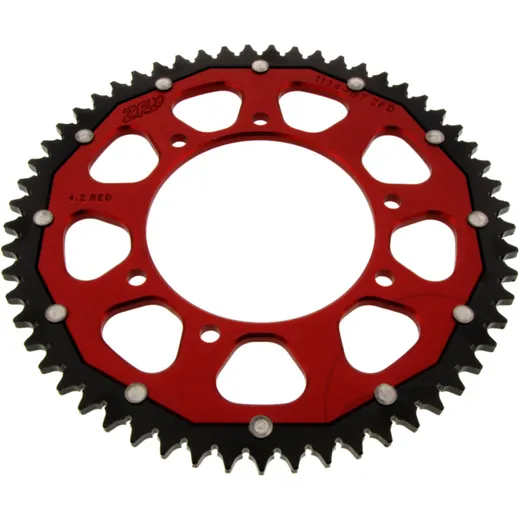 Kettenrad Dual 57Z Teilung 428 rot ZF Innendurchmesser 105 Lochkreis 125 passend für: Rieju Marathon, Tango, RS - 3
