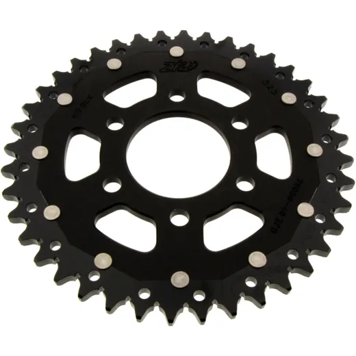 Rear sprocket dual 40 tooth pitch 525 black ZF inner diameter 61. 5 bolt spacing 088 for: Royal Enfield Himalayan