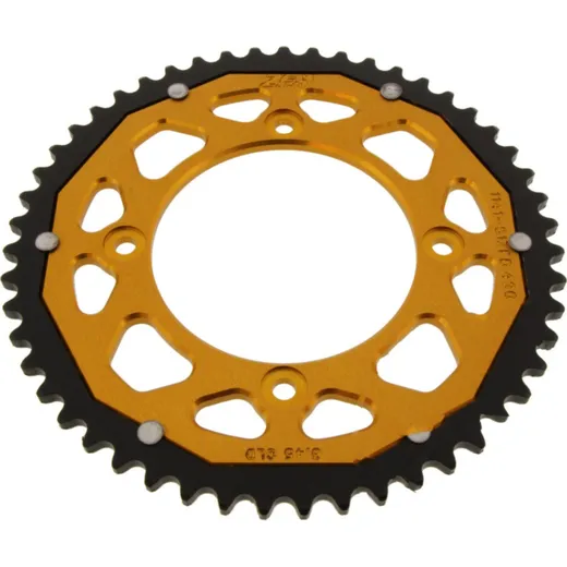 Rear sprocket dual 51 tooth pitch 420 gold ZFD114151GLD