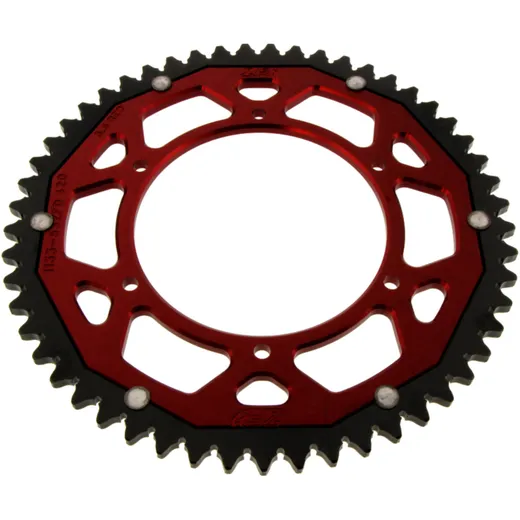 Kettenrad Dual 53Z Teilung 420 rot ZF Innendurchmesser 108 Lochkreis 123 passend für: Derbi GPR, Senda