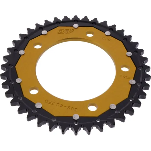 Rear sprocket dual 40 tooth pitch 530 gold