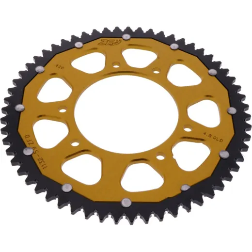 Rear sprocket dual 59 tooth pitch 420 gold ZFD113259GLD
