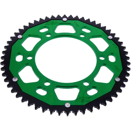 Kettenrad Dual 56Z Teilung 428 grün ZF Innendurchmesser 110 Lochkreis 130 passend für: Kawasaki Z, Ninja