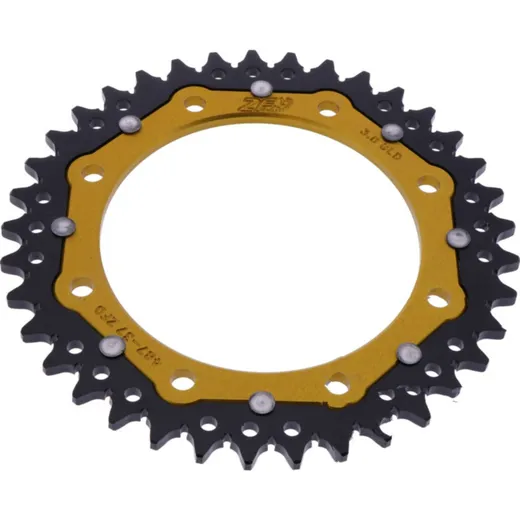 Rear sprocket dual 37 tooth pitch 520 gold