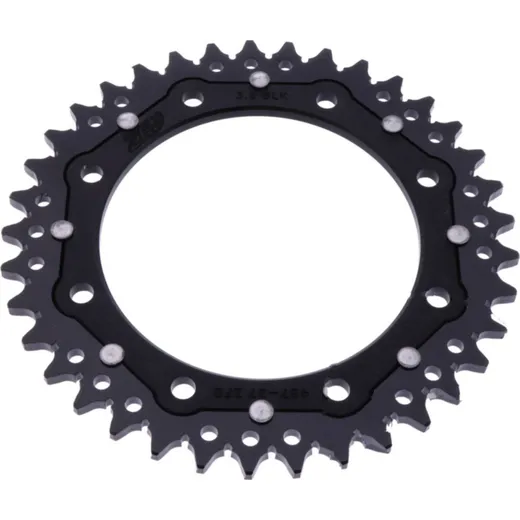 Rear sprocket dual 37 tooth pitch 520 black