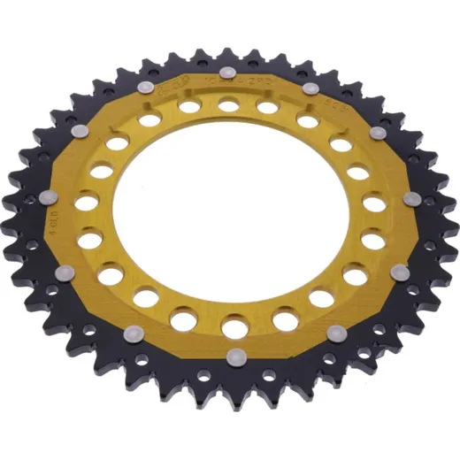 Rear sprocket dual 44 tooth pitch 525 gold ZFD1044GLD