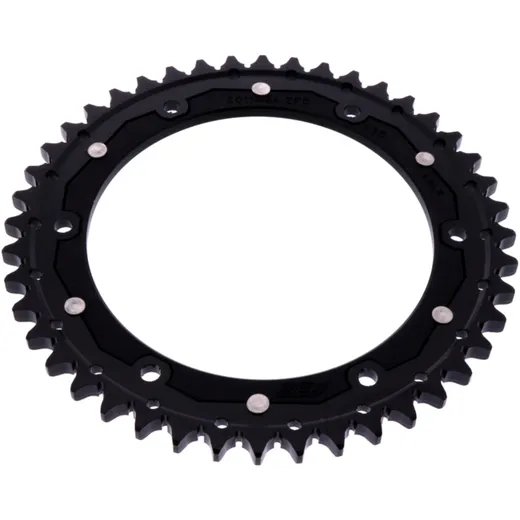 Rear sprocket dual 44 tooth pitch 530 black ZF inner diameter 155 bolt spacing 176 for: Triumph Speed Triple, Sprint, Daytona