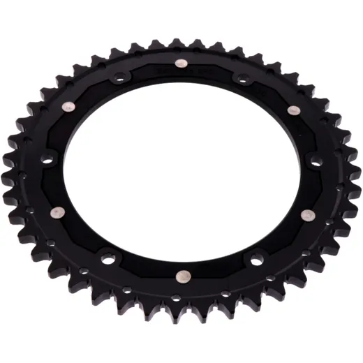 Rear sprocket dual 45 tooth pitch 530 black ZF inner diameter 155 bolt spacing 176 for: Triumph Speed Triple, Sprint, Daytona