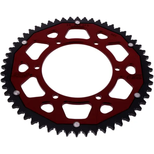Kettenrad Dual 56Z Teilung 428 rot ZF Innendurchmesser 108 Lochkreis 123 passend für: Aprilia RS, RS4, Tuono