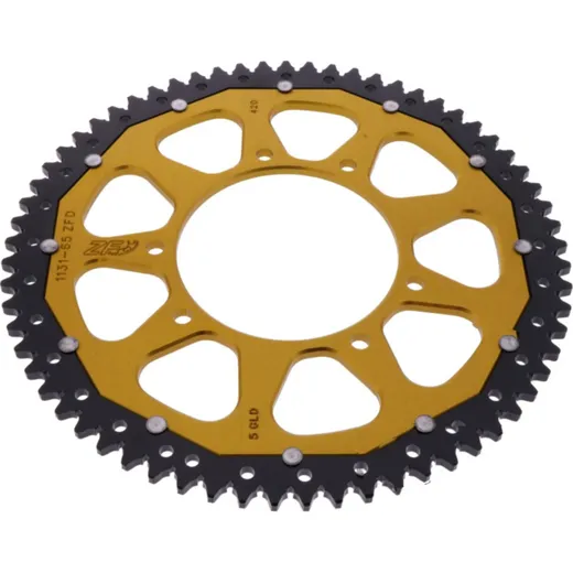 Rear sprocket dual 65 tooth pitch 420 GOLD ZFD113165GLD