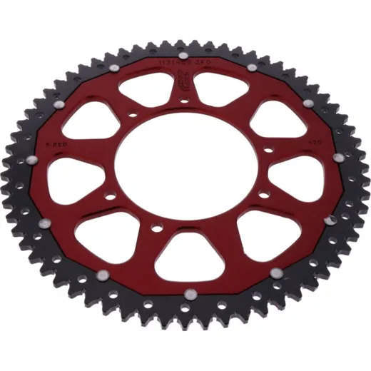 Rear sprocket dual 65 tooth pitch 420 RED