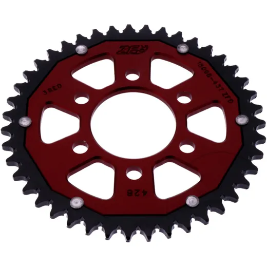 Kettenrad Dual 43Z Teilung 428 rot ZF Innendurchmesser 058 Lochkreis 082 passend für: Keeway RKS, K - Light, RKR