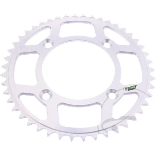 Rear sprocket aluminium 46 tooth pitch 415 silver ESJOT inner diameter 090 bolt spacing 110 for: KTM SX, SX - E5, SX - E3
