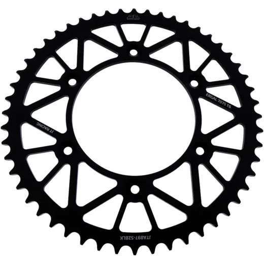 Alu - Kettenrad 52Z Teilung 520 schwarz JT Innendurchmesser 125 Lochkreis 150 passend für: Husqvarna FE, FC, TE