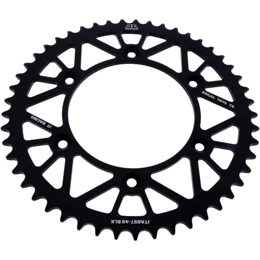 Alu - Kettenrad 49Z Teilung 520 schwarz JT Innendurchmesser 125 Lochkreis 150 passend für: Husqvarna FE, FC, TE